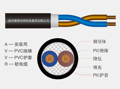 AVVR系列铜芯聚氯乙烯绝缘聚氯乙烯护套安装用软电缆